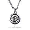 Fashion Simple Necklace Vintage Antique Silver Color Vortex Symbol Pendant Necklace 15x19mm Durable Alloy Neck Chain