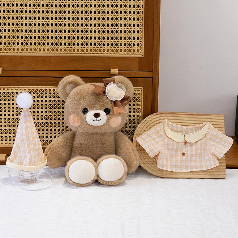 Clothes Bear Doll Run Run Bear Doll Bed Companion Bear Hug Bear Teddy Bear Plush Toy Soothing Ragdoll