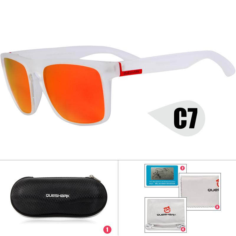 Queshark Поляризованные спортивные очки для бега, рыбалки, пешего туризма и велоспорта для мужчин и женщин