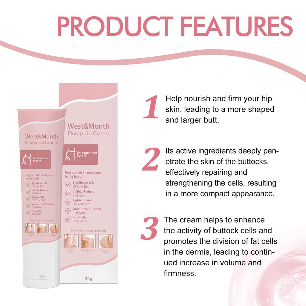 1pcs Butt Massage cream  Containing Hyaluronic Acid Prevent Sagging Shape Hips Plump And Sexy And Tighten The Body