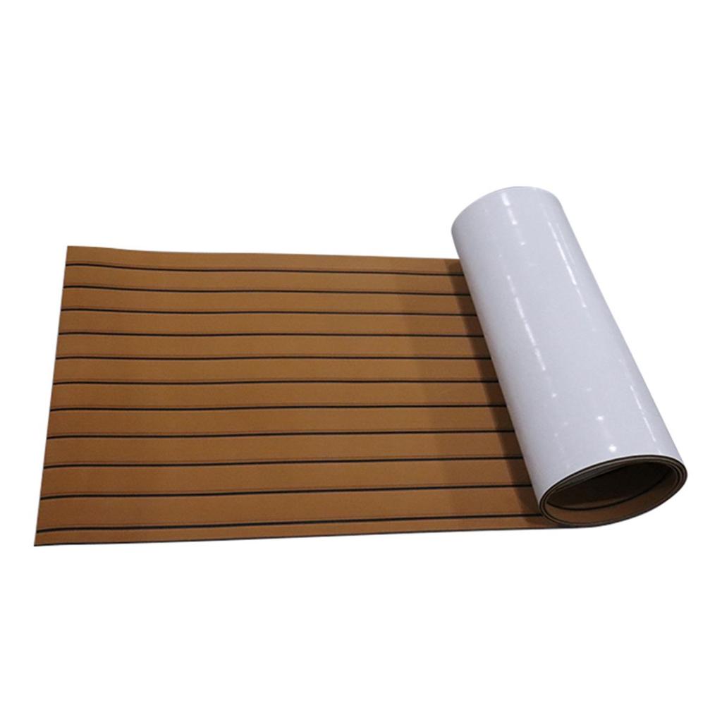 Самоклеящийся 600x2400x5 мм EVA Foam Faux Teak Decking Sheet Морской пол Лодка Настил Лист Аксессуары для яхт Коричневый Серый