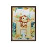 Плакат Буква H С Обезьянкой В Тропическом Стиле Плакат Буква H С Обезьянкой В Тропическом Стиле, 70X100 См, Рама Деревянная Светлый Дуб, Матовая Бумага 230 г/м²