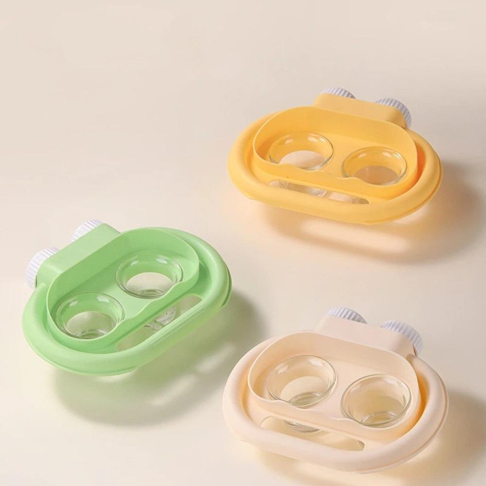 Splash-Proof Bird Water Food Bowl Stain-Resistant Bird Double-Compartment Bowl Cockatiels