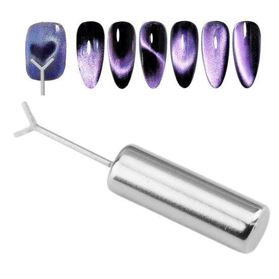 Nail Art Magnet Set with Iron Wire 3D Heart Shaped Magnetic Rod Cat Eyes Polishing Effect Nail Tools