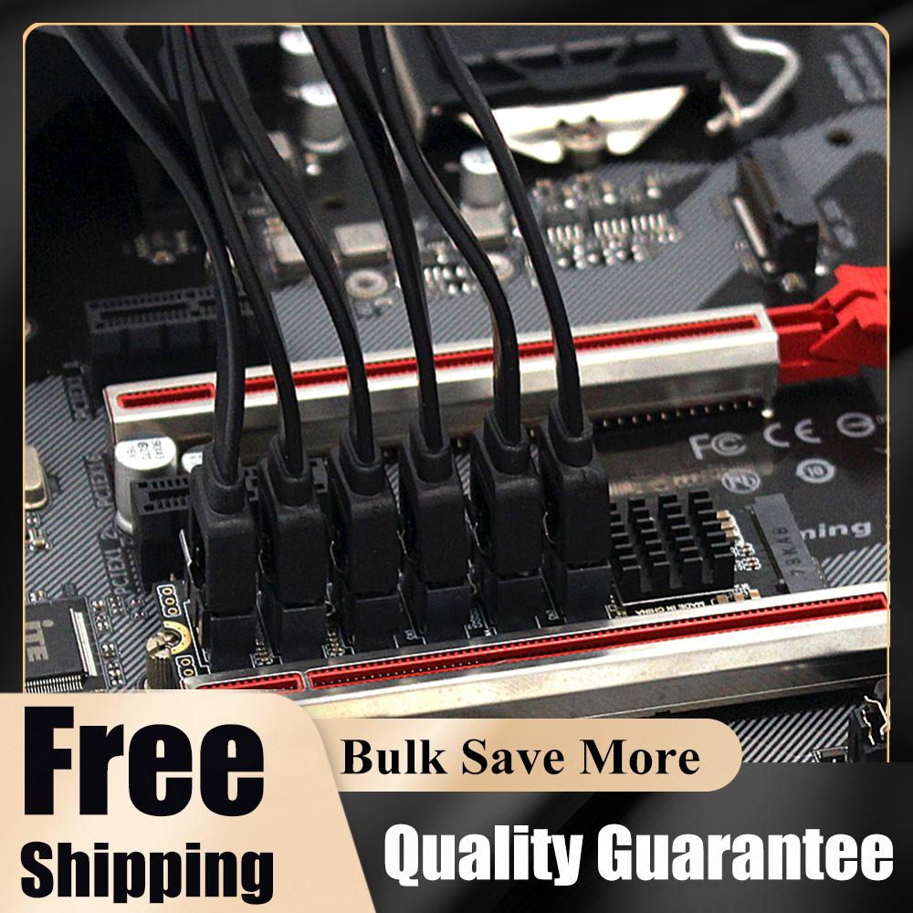 M2 M-EKY PCIE3.0 к SATA6G Карта расширения 6 портов для ПК Компьютерное расширение Скорость передачи 16000 МБ/с для жесткого диска Поддержка SATA