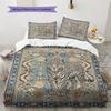 Vintage patterned animal  Pattern Bedding Quilt Set Quilt Cover Pillowcase Home Decoration  Gift (1 * duvet cover + 2 * pillowcase, without core)
