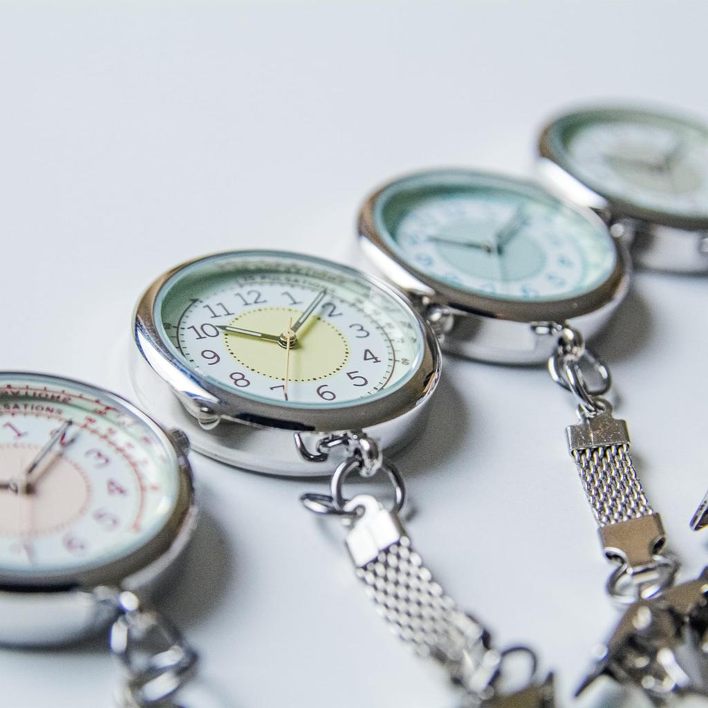 Карманные часы с памятью пульса и розовым [Fieldwork] женским клипом, светящиеся, MKK2304-2