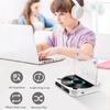 Портативный CD-плеер с Bluetooth, поддержкой USB/TF/AUX, перезаряжаемой батареей 2000 мАч, ЖК-дисплеем - Модель KC-918