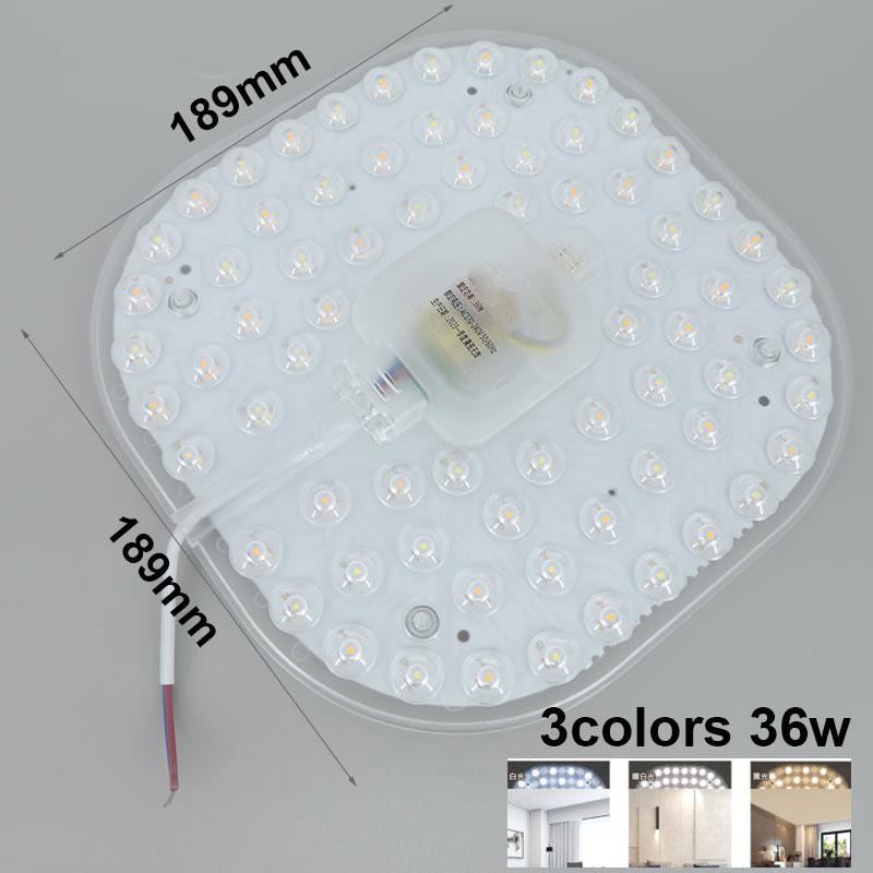 36 Вт, 24 Вт, 12 Вт, светодиодная кольцевая панель, круг, белый источник света, чипы SMD2835, светодиодный квадрат, круглая потолочная доска, круглая лампа, доска переменного тока, 220 В