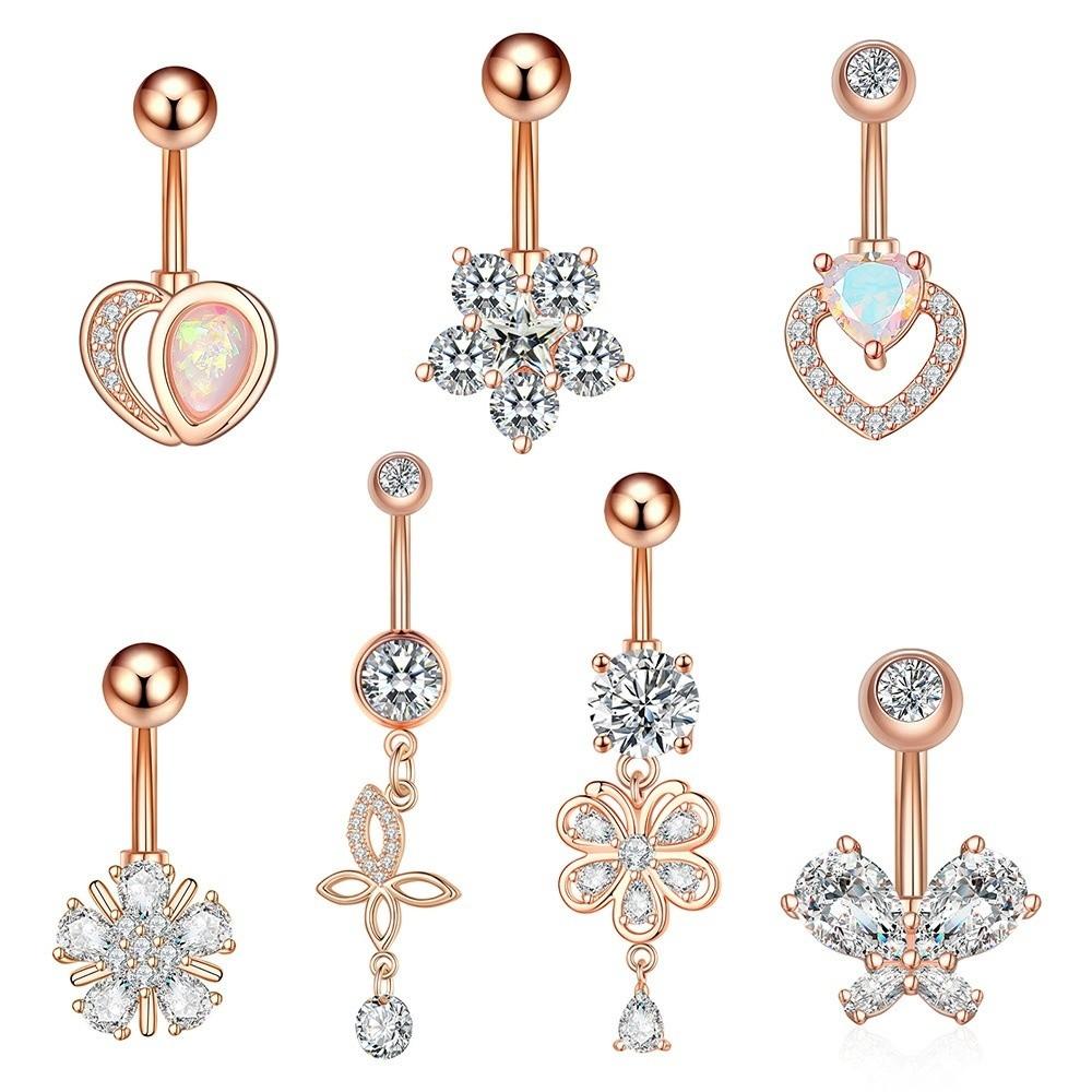 Stainless Steel Belly Button Rings Curved Body Piercing Jewelry Belly Piercings Party Decoration