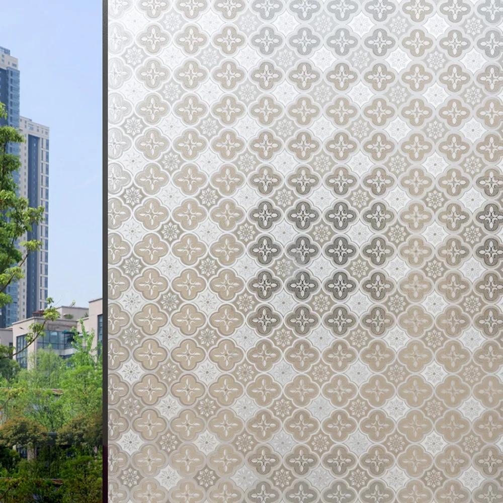 Новый стиль, оконная пленка для конфиденциальности, витражная статическая клейкая стеклянная дверная клейкая пленка, анти-УФ-наклейка на окно с контролем тепла для дома