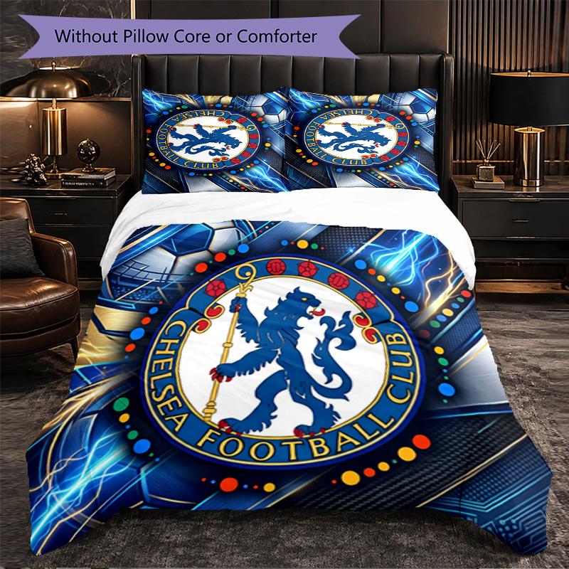 Набор постельного белья Chelsea FC, 3 предмета, мягкая микрофибра, пододеяльник с наволочками для спальни