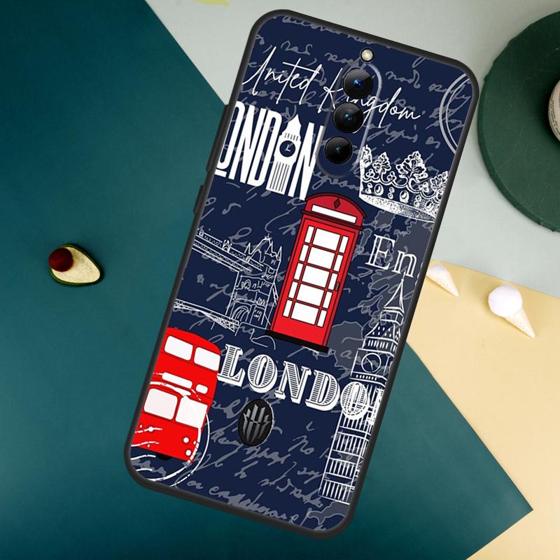 Лондонский Автобус Англия Биг Бен Для ZTE Nubia Red Magic 10 Air 8 9 8S 9S 10S Pro Plus 7 6S 7S Pro Red Magic 11 Pro Plus Чехол