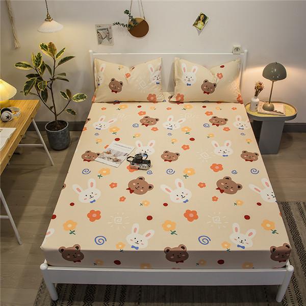 Хлопковая простыня с принтом, наматрасник с резинкой, простыня, двойная простыня королевского размера, без наволочки