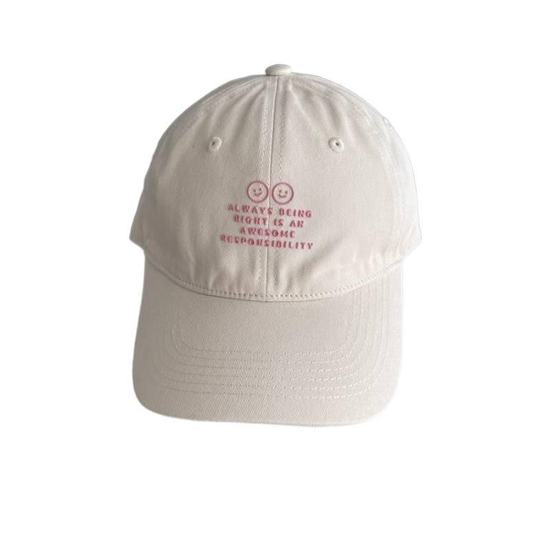 Fashion Baseball Cap Spring And Summer Female Smiley Face Letter Face Small Versatile Sunshade Cap