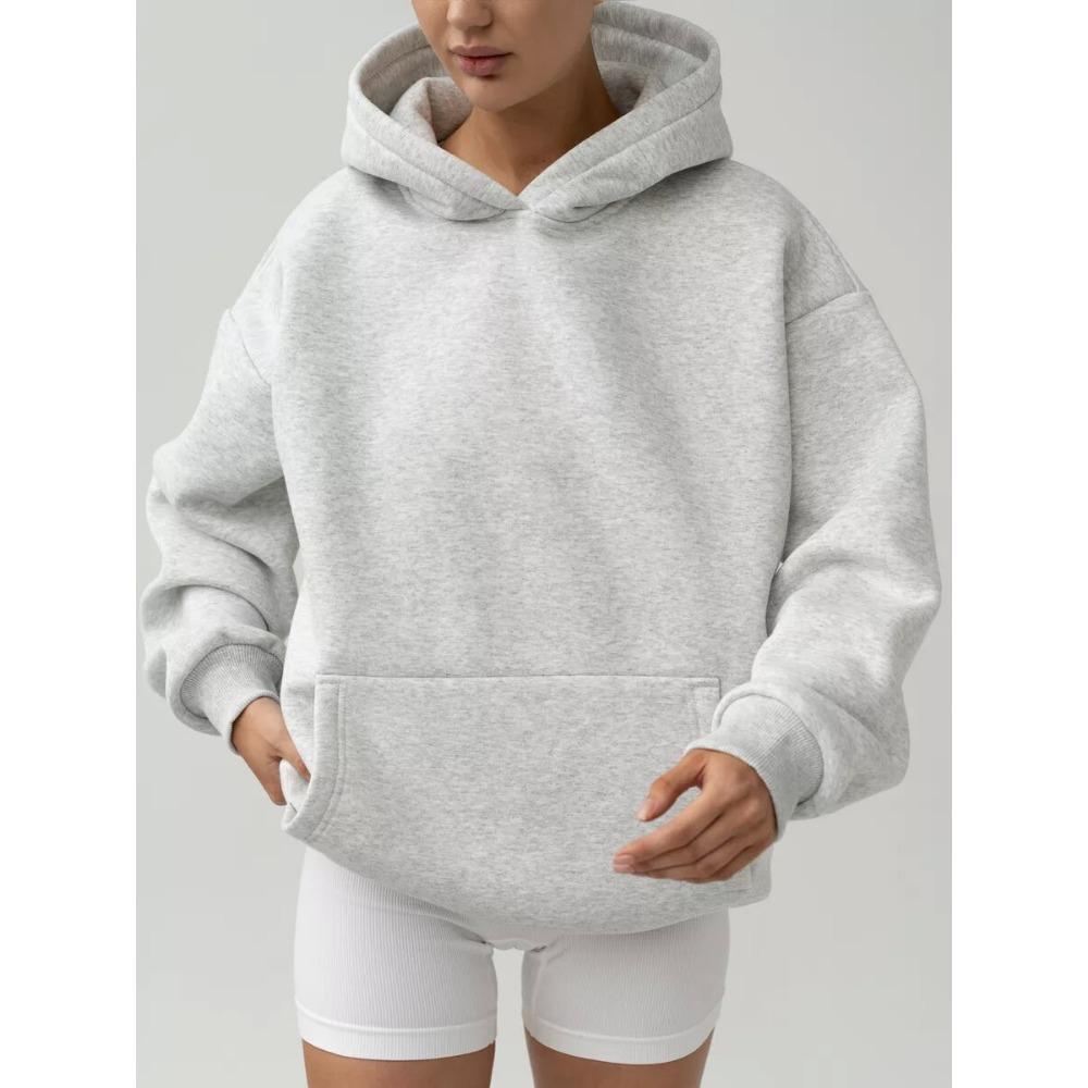 Женская толстовка с капюшоном и длинными рукавами, свободный верх