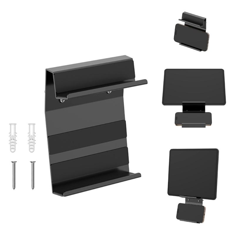 Metal Phone Wall Bracket Support Space Saving Design Wide Compatibility Up To 22mm Devices for Kitchen Bathroom Office