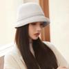Черная Панама Осень Зима Французский Стиль Сохраняющая Тепло Панама с Бантом Для Женщин