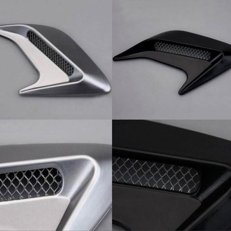 Наклейка на автомобиль из углеродного волокна, наклейки-декорации на вентиляционные отверстия боковых крыльев в виде жабр акулы, наклейка, автостайлинг, декор, аксессуар