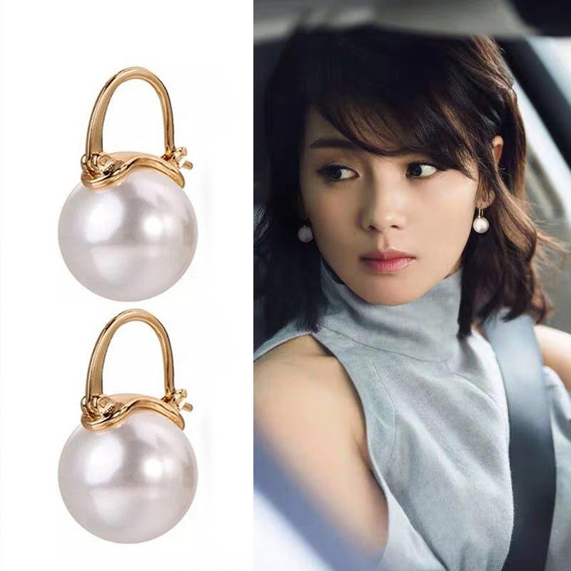 Жемчужные серьги: Трендовый корейский стиль, ретро каффы и универсальные кольца, стильные пусеты для женщин