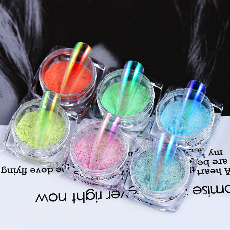 Transparent Chameleon Ice 02g Mirror Nail Art Glitter Powder Uv Gel Pigment