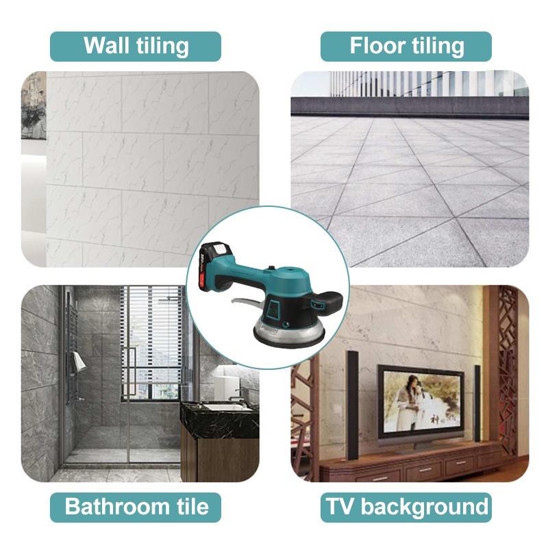 Машина для укладки плитки, плитка, вибратор на присоске, 1800 Вт, регулируемый автоматический вибратор для пола, инструмент для выравнивания пола, аккумулятор 18 В