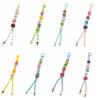 Anti-Lost Mobile Phone Lanyard Colorful Beaded Tassel Pendant Cute Acrylic Beads Keychain  Gift