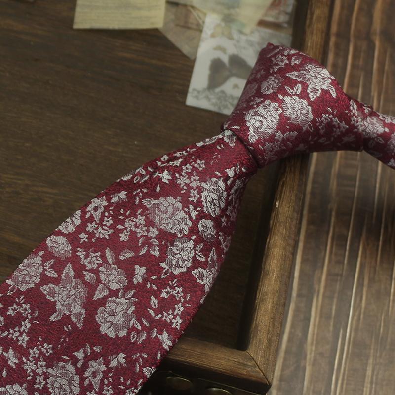 Tie Men'S Retro Coffee Wedding Stage British 8Cm Dress Professional Business Hand Blue Stripe Portuguese Music