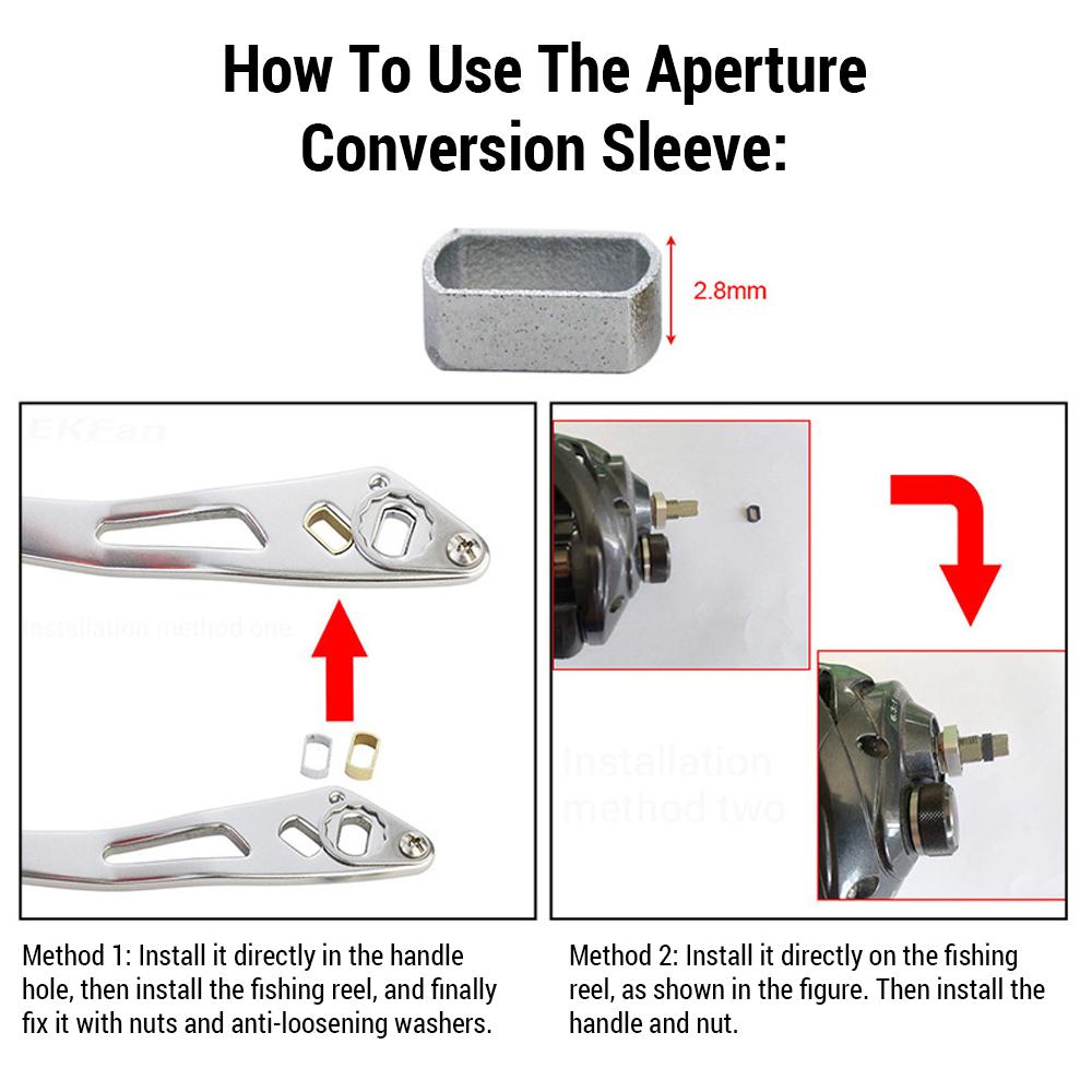 Baitcasting Power Handle Aluminum Alloy Rocker Arm for Bait Caster Round Fishing Reel Handle Knob Replacement Parts