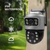 Двойной объектив 4G IP-камера 8MP 4K Waterptoof Монитор наружного наблюдения Умный дом Ночное видение V380 Pro CCTV Безопасность Защита