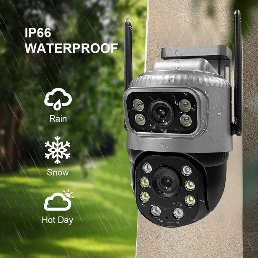 Двойной объектив 4G IP-камера 8MP 4K Waterptoof Монитор наружного наблюдения Умный дом Ночное видение V380 Pro CCTV Безопасность Защита