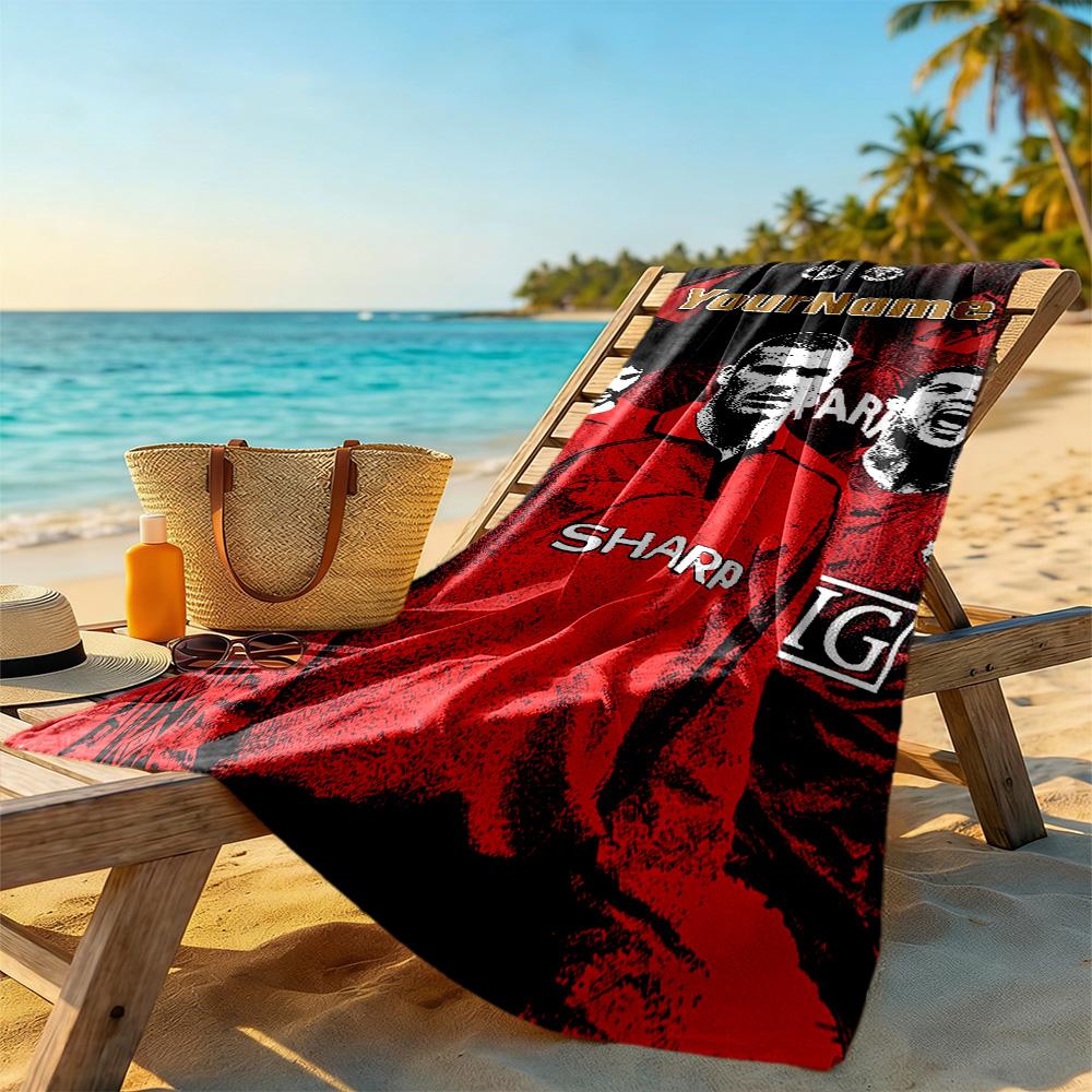 Manchester Customizable Name Beach Towel Super Soft Microfiber Quickdry Fabric Portable for SwimmingBeachCamping Travel Beach AccessoriesGym