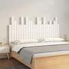 824794 vidaXL Wall-mounted Headboard White 146.5x3x80 Cm Solid Pine Wood