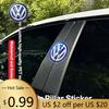 Для VOLKSWAGEN VW 2 шт. Наклейка на центральную стойку автомобиля Декоративные аксессуары с логотипом авто Для Volkswagen Tiguan Passat Golf Polo Touareg