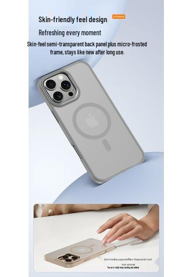 MagSafe Compatible Magnetic Clear Phone Case for iPhone 15/16 Pro Max, Skin-Like Design