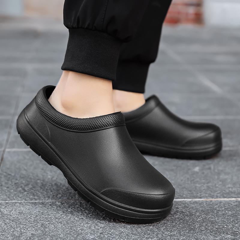2025 Men Women EVA Chef Shoes Non-slip Waterproof Oil-proof Shoes Comfortable Workers Slippers Outdoor Fishing Shoes