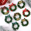 Magnetic Mini Christmas Wreaths Fridger Attachment Decorated Christmas Tree Atmosphere Decoration