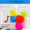 Mini Flower Pots Colourful Round Plastic Plant Flower Pot Succulents Pot Garden Home Office Decor Plastic Nursery Pots Planters