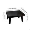 Wood Step Stool Foot Rest,Modern Multipurpose Footstool Small Floor Table for Bedroom Beside Plant