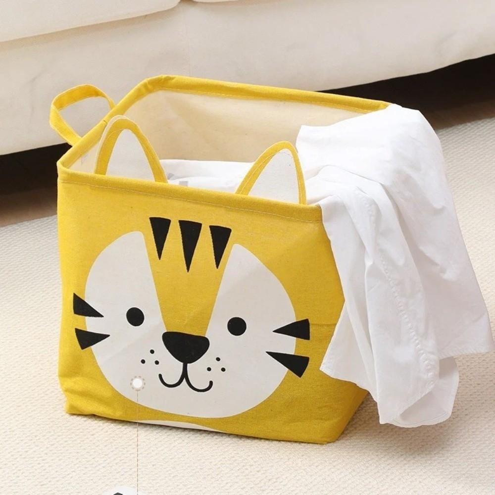 Cartoon Toy Storage Box Cloth Folding Storage Basket Cute Dirty Clothes Basket Home