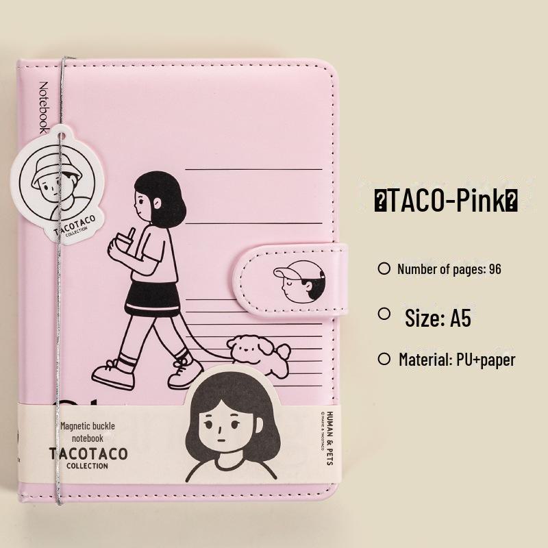 Магнитный блокнот Maihe Tacotaco Retro с цветными страницами — простой и стильный дизайн для студентов