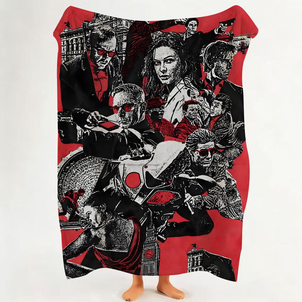 Movie M Mission I Impossible  Flannel  Blanket Suitable for Sofa Living Room Bedroom