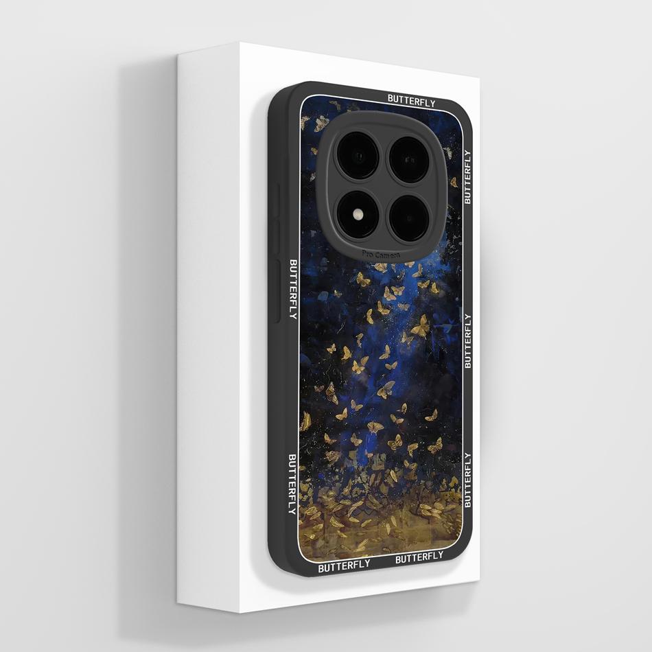 Чехол для телефона Redmi Note 15 Pro Plus Красивые Цветы Мягкий Жидкий Силикон Полное Покрытие Чехол Для Redmi Note15 Ударопрочный Funda