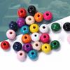 Разноцветные свободные круглые натуральные деревянные бусины для изготовления ювелирных изделий, детские погремушки, соска, фурнитура из бисера