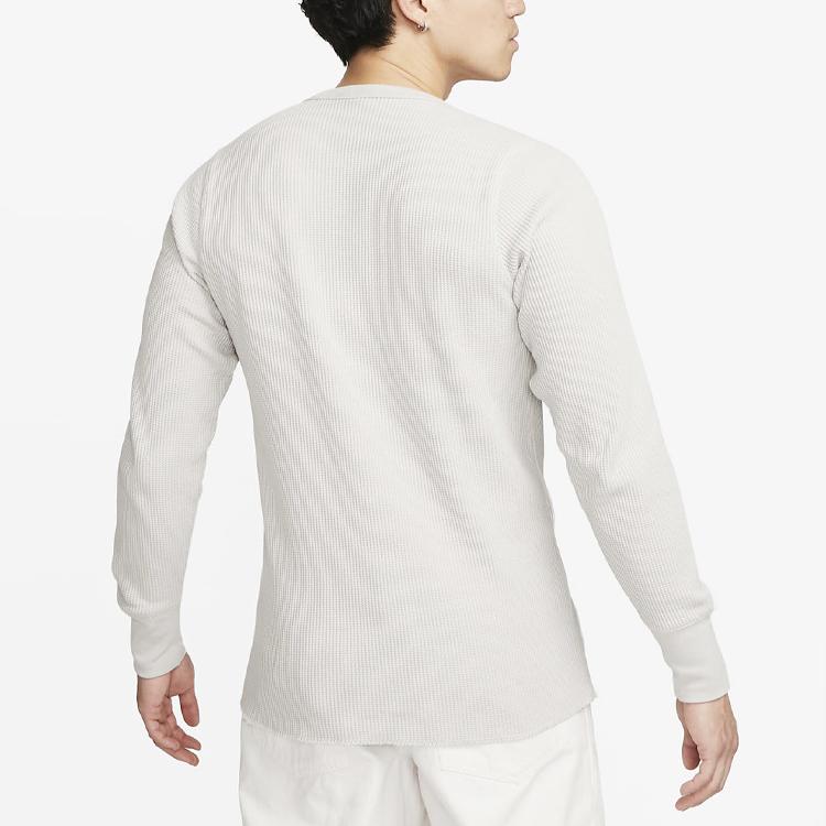 Nike Solid Color Crew Neck Pullover Long Sleeve T-Shirt Men Tops Light-Iron DX0895-012