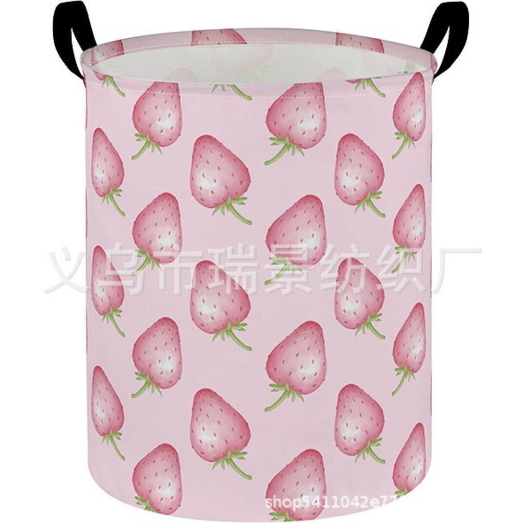 Girls Laundry Hamper Basket, Pink Bowknots
