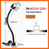 Magnetic LED Work Lights for CNC & Milling Machines, 220V/24V, Gooseneck Hose Design