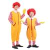 4pcs/set Fastfood Yellow Clown Costume for Kids and Adults Halloween Cosplay Costume Parent Child