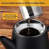 Théière - SILBERTHAL - Inox Double Paroi - 1 Litre - Filtre Amovible - 6 à 8 Tasses
