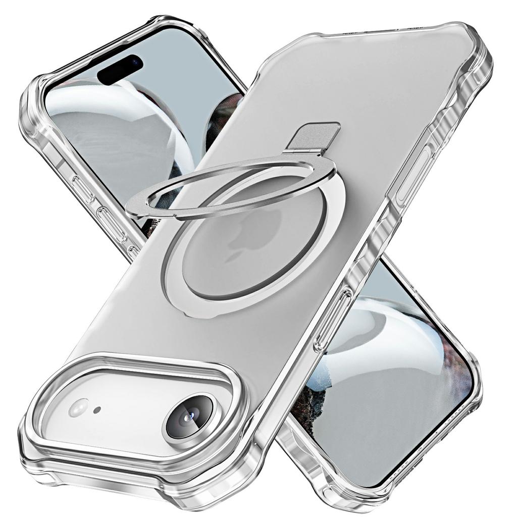 For iPhone Air Case Compatible with MagSafe Matte Kickstand Hybrid Phone Cover Small Wavy Edge